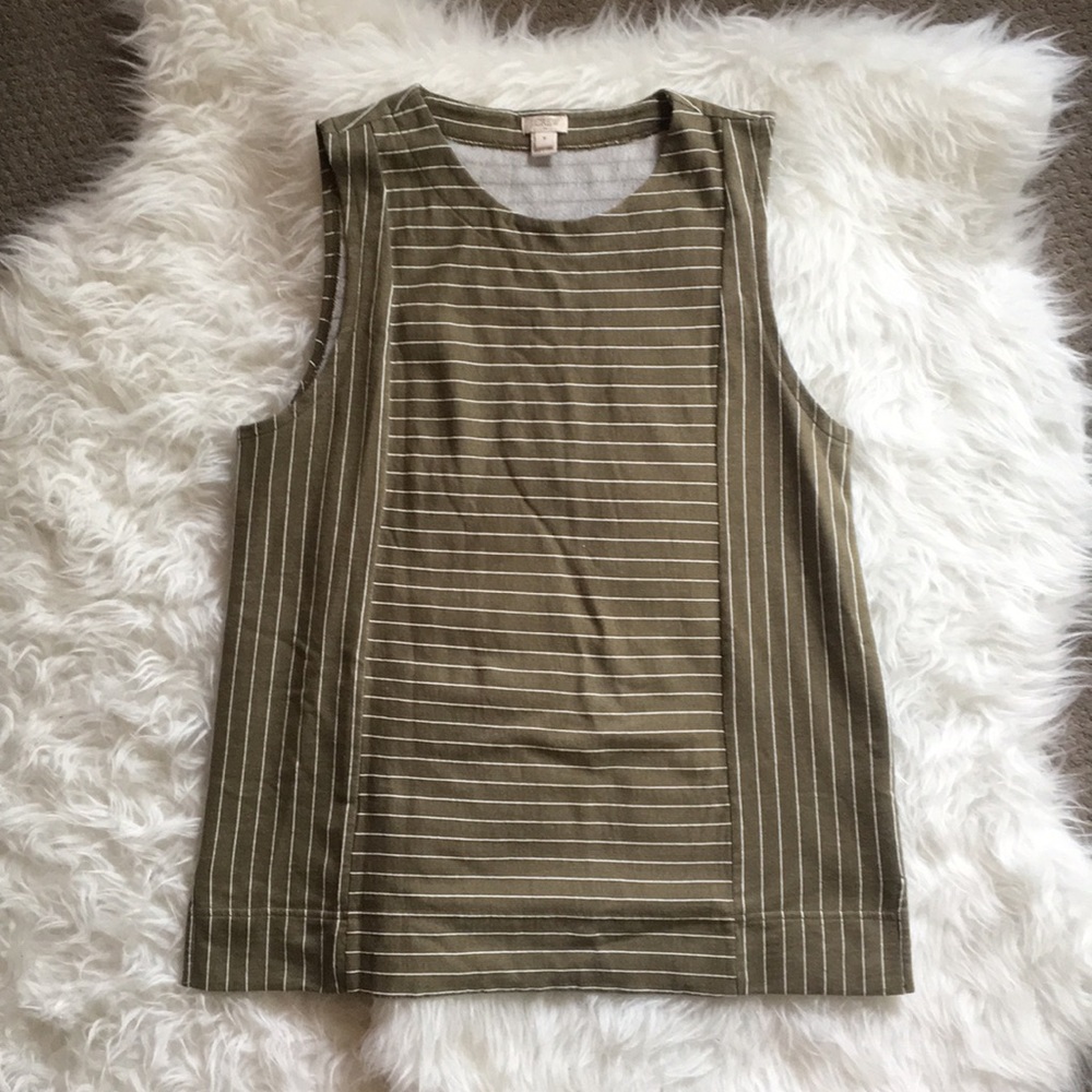 J.Crew Cotton Tank, olive